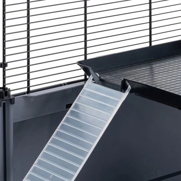 Rampa interior de la jaula múltipla para jerbos que conecta de forma segura los distintos niveles